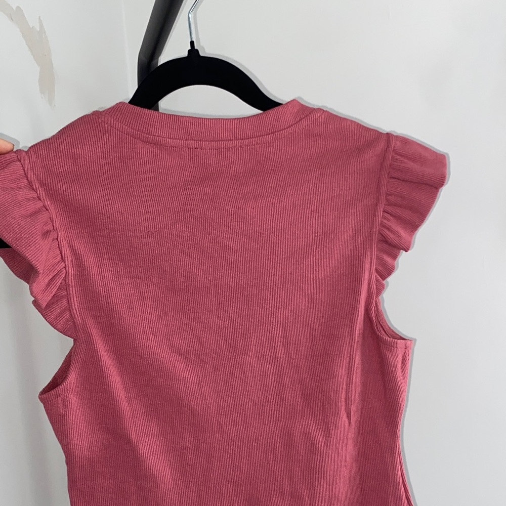Free the Roses Mauve Ruffle Tank Top - Picture 4 of 5